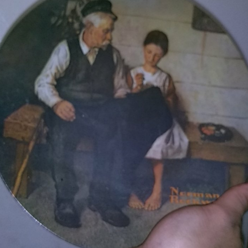 Norman rockwell plate the light house keeper's dau